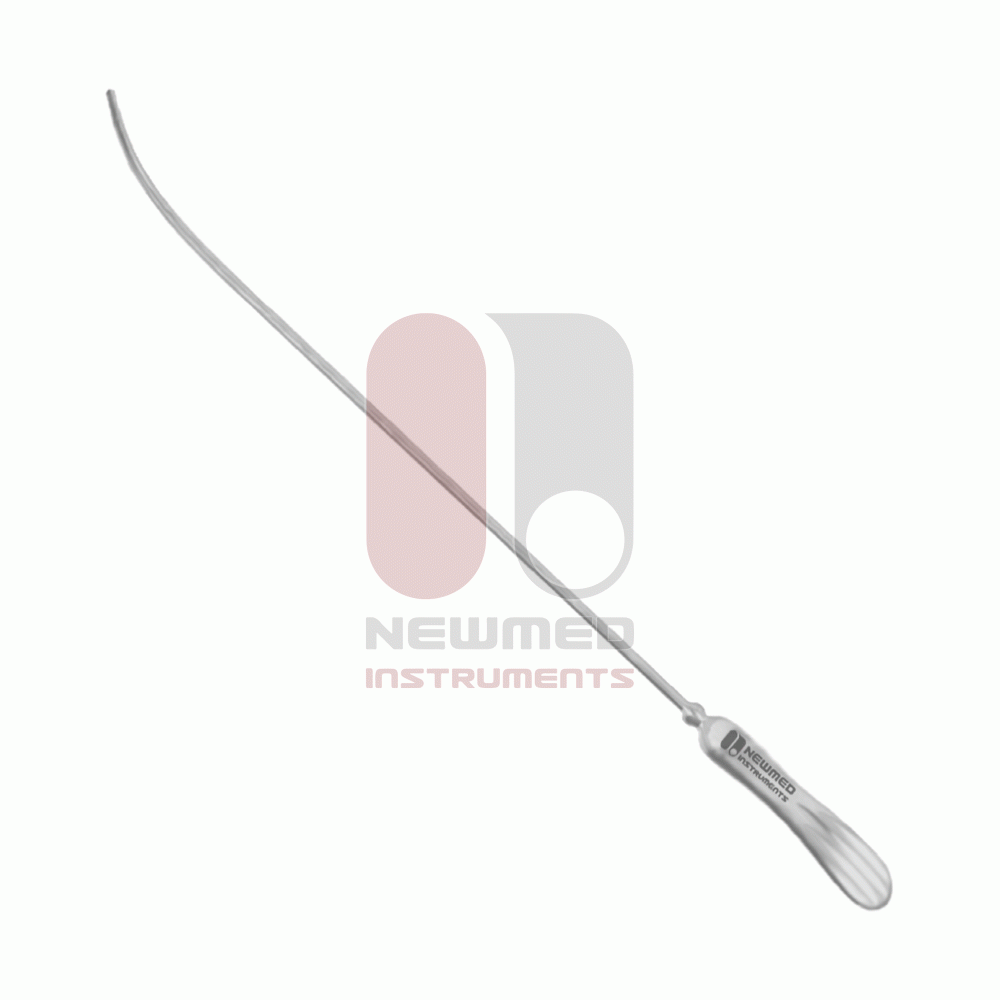 Sims Uterussonde, formbar, versilbert, 33 cm