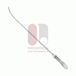 Sonde utérine Sims, malléable, plaquée argent, 33 cm