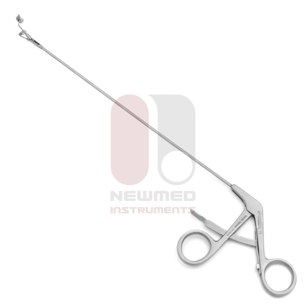 Angled laryngeal vocal cord retractor