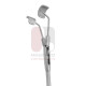 Angled laryngeal vocal cord retractor
