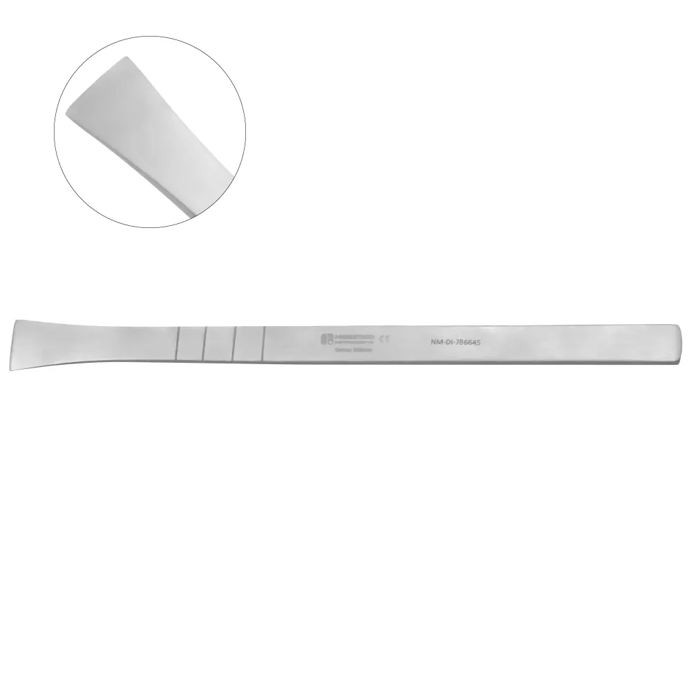 Osteótomo de Cottle, Osteótomo de extremidade em forma de cauda de peixe - graduado reto