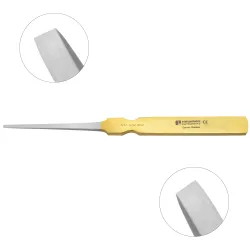 Ostéotome de micro-rhinoplastie, droit, meulage à double tranchant