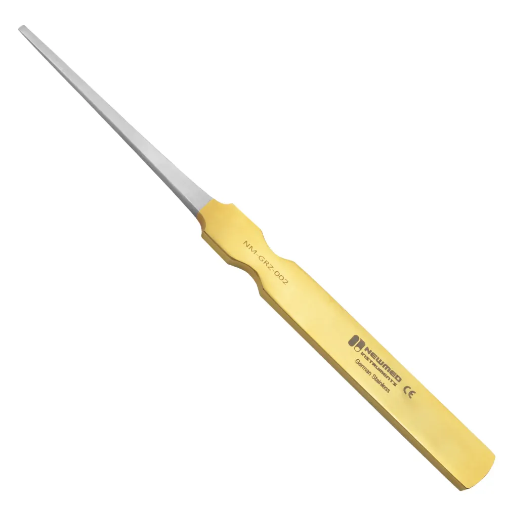 Ostéotome de micro-rhinoplastie, droit, meulage à double tranchant