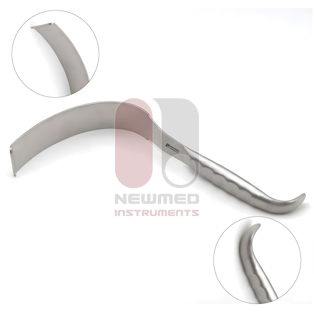 Leriche Retraktor – Atraumatisch, breite Klinge Leriche Retraktor – Atraumatisch, breite Klinge