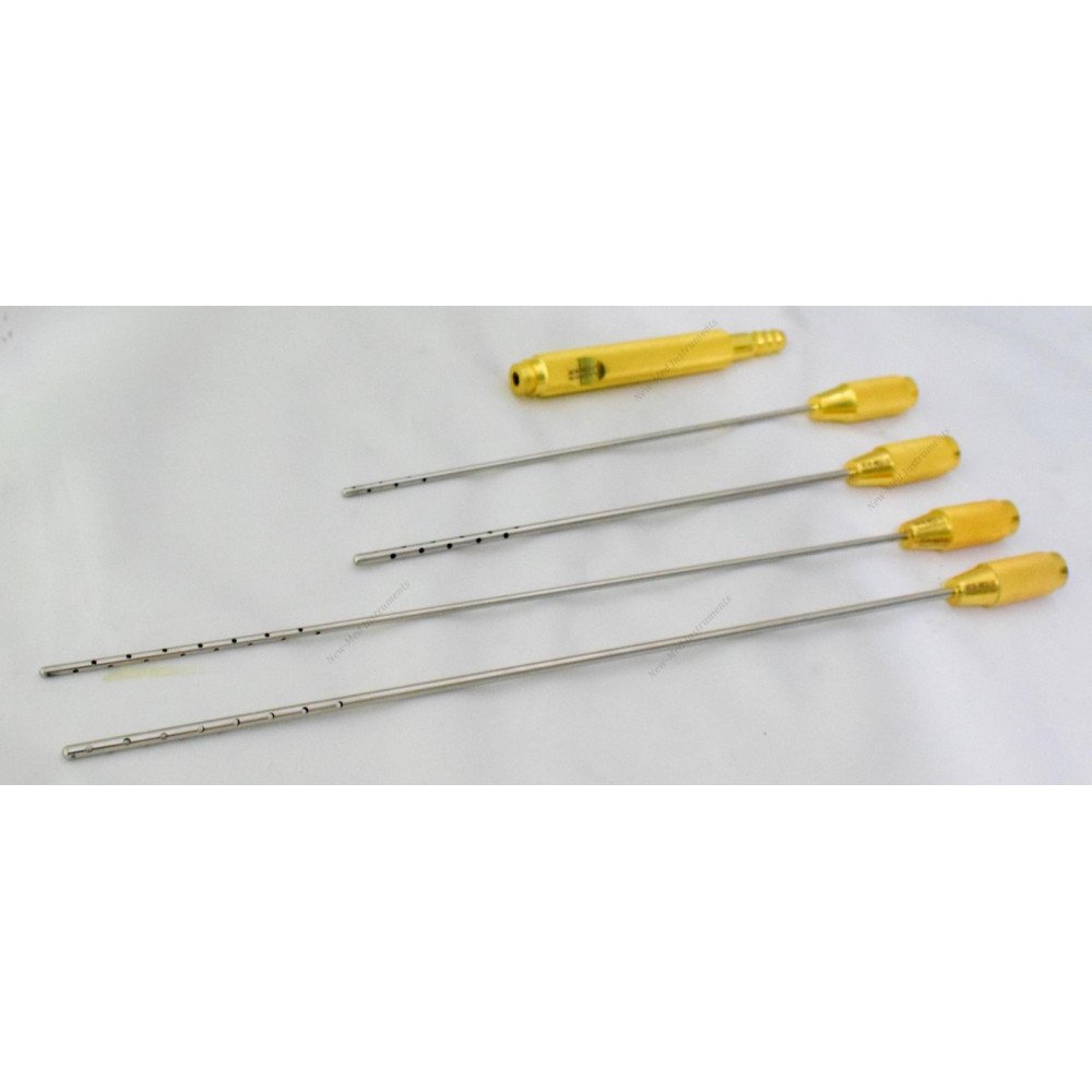 Abdomen - saddlebag Infiltration Liposuction Cannula set with handle