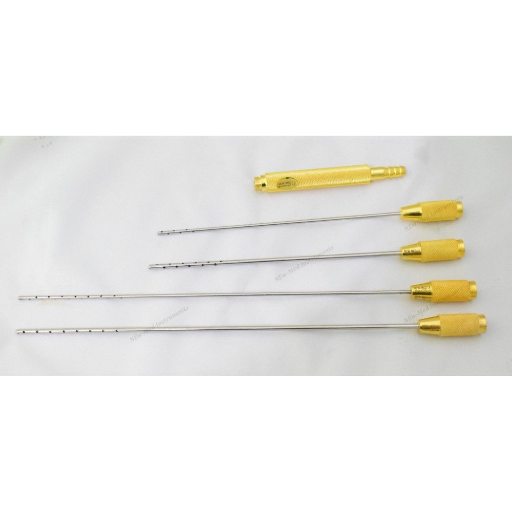 Abdomen - saddlebag Infiltration Liposuction Cannula set with handle