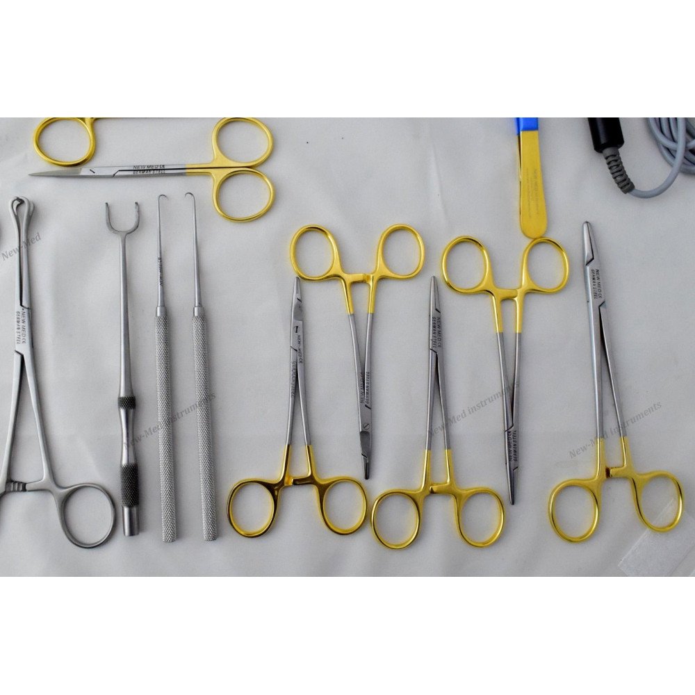 Tebbetts Breast Surgery Instruments Set of 38Pcs, Breast Augmentation Set