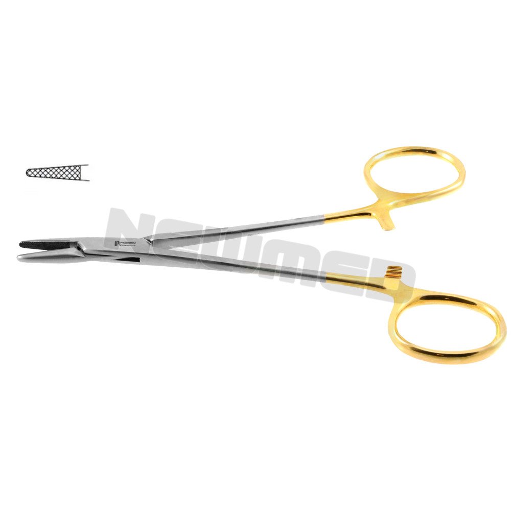 Derf Needle Holder - Tungsten Carbide Serrated Jaws