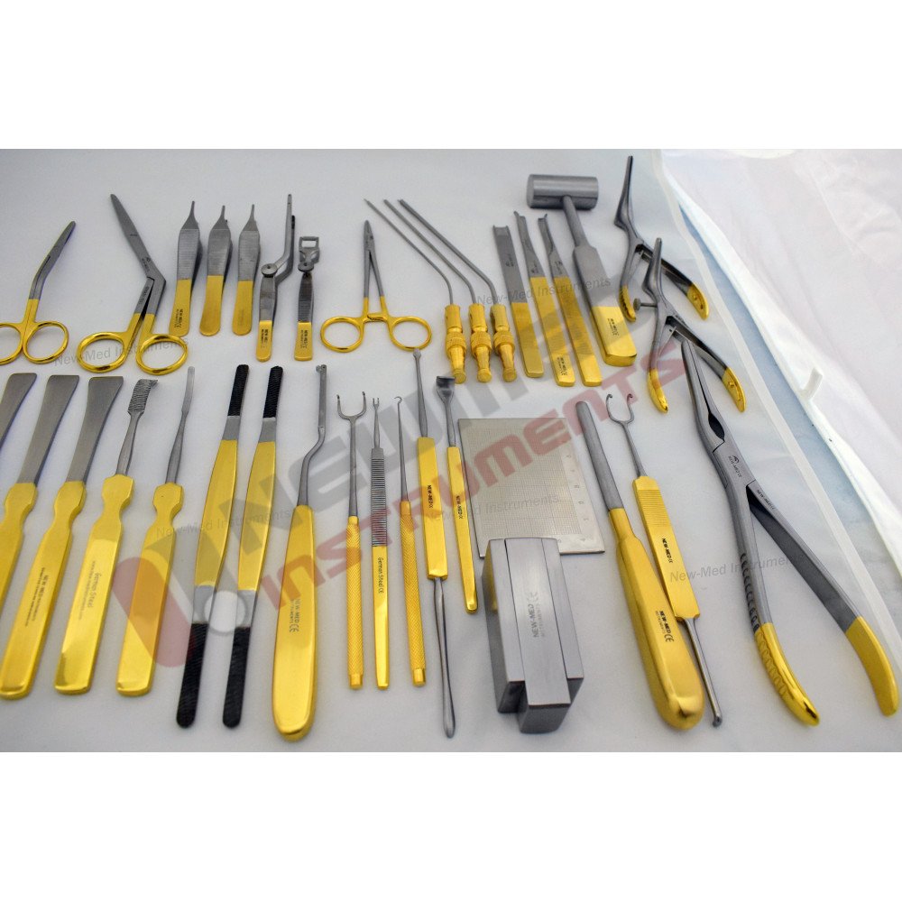 Rhinoplasty Instruments Set of 50 Pcs, Complete Set of Nasal Surgery Tools