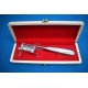 Silver Dermatome Skin Graft Knife With 10 Sterile Blades Packed in Wooden Box