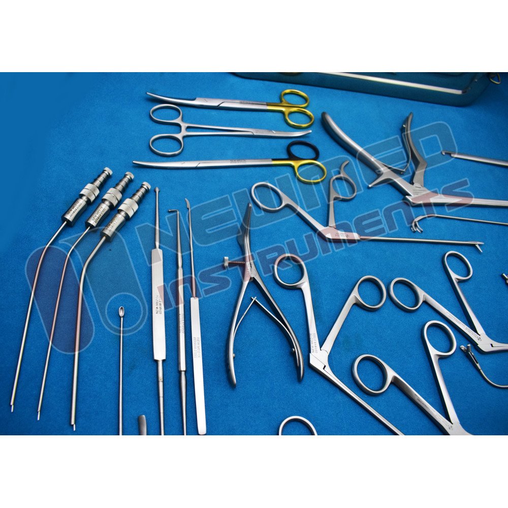 Fess Instruments Set, Complete Set of Endoscopic Sinus Surgery Instruments