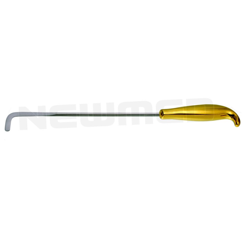 Tebbetts Angulated Breast Dissector - Malleable shaft, angled, hockey-stick spatula