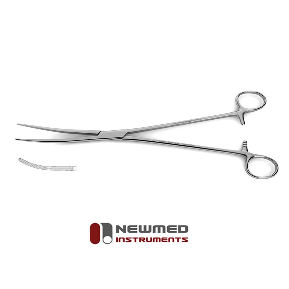 Harrington Artery Forceps - Longitudinal serrations, curved