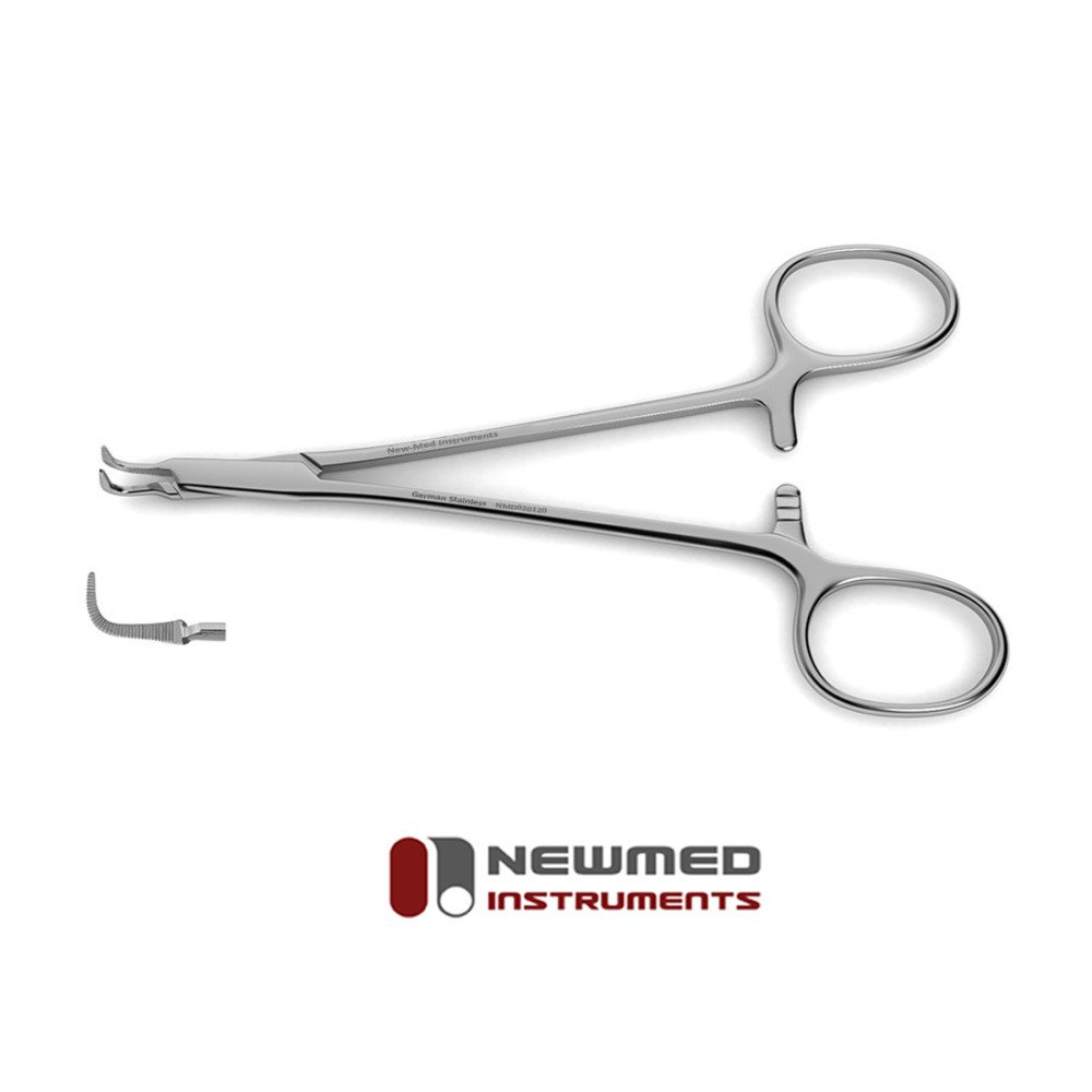 Ochsner Forceps horizontal serrations - 90 degree, Fine Tips