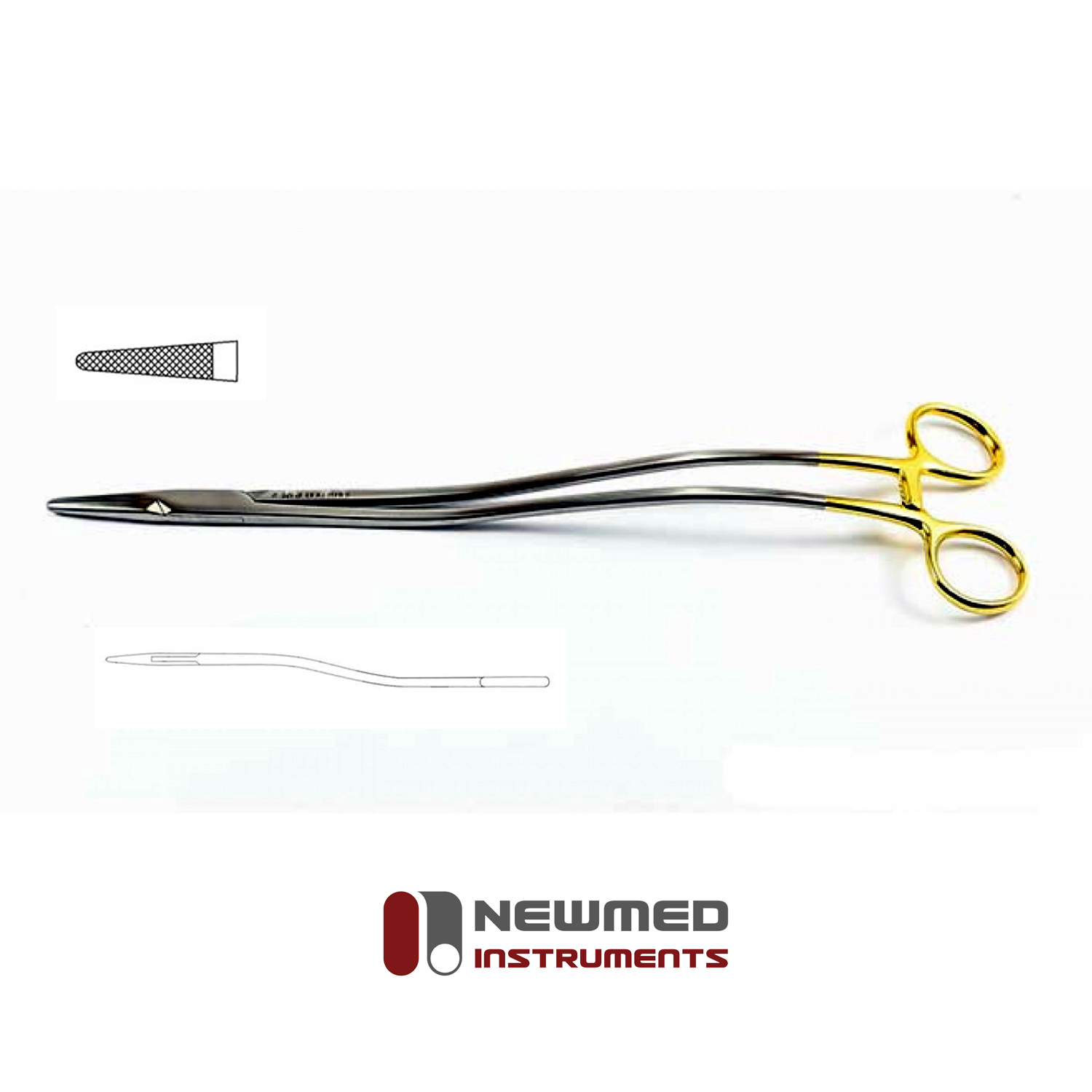 Bozeman Needle Holder Surgical Needle Driver 6 Suture Tying Forceps ANGLED  With Tungsten Carbide Insert ARTMAN - Artman Instruments