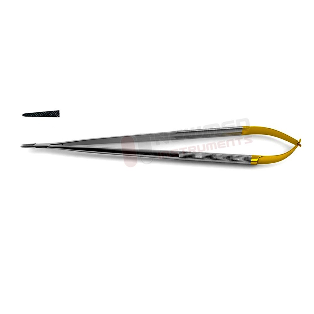 Jacobson Micro Needle Holder - Tungsten Carbide, Round Handle