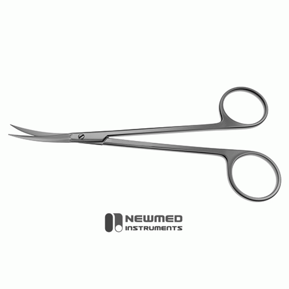 Goldman Nasal Scissors - Saber Back, Semi-sharp outer edges, curved