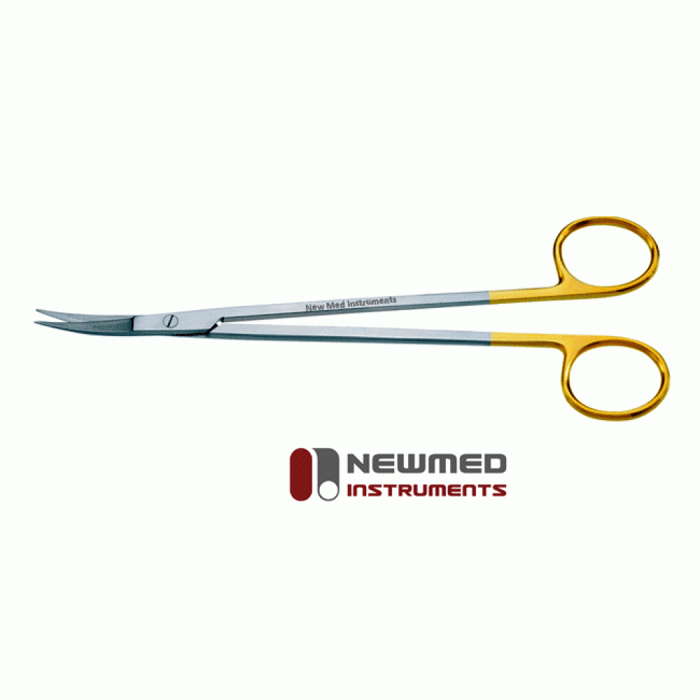 Kelly Dissecting Scissors, Curved - Serrated Tungsten Carbide