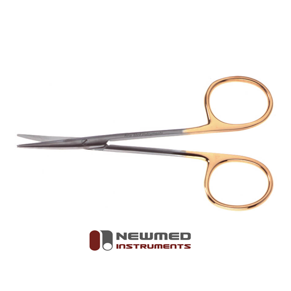 Strabismus Scissors - Serrated Tungsten Carbide, Blunt Tips 