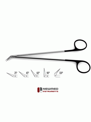 Gradle/Iris Scissors 4.5 in Curved 25mm Sharp/Sharp - Delasco