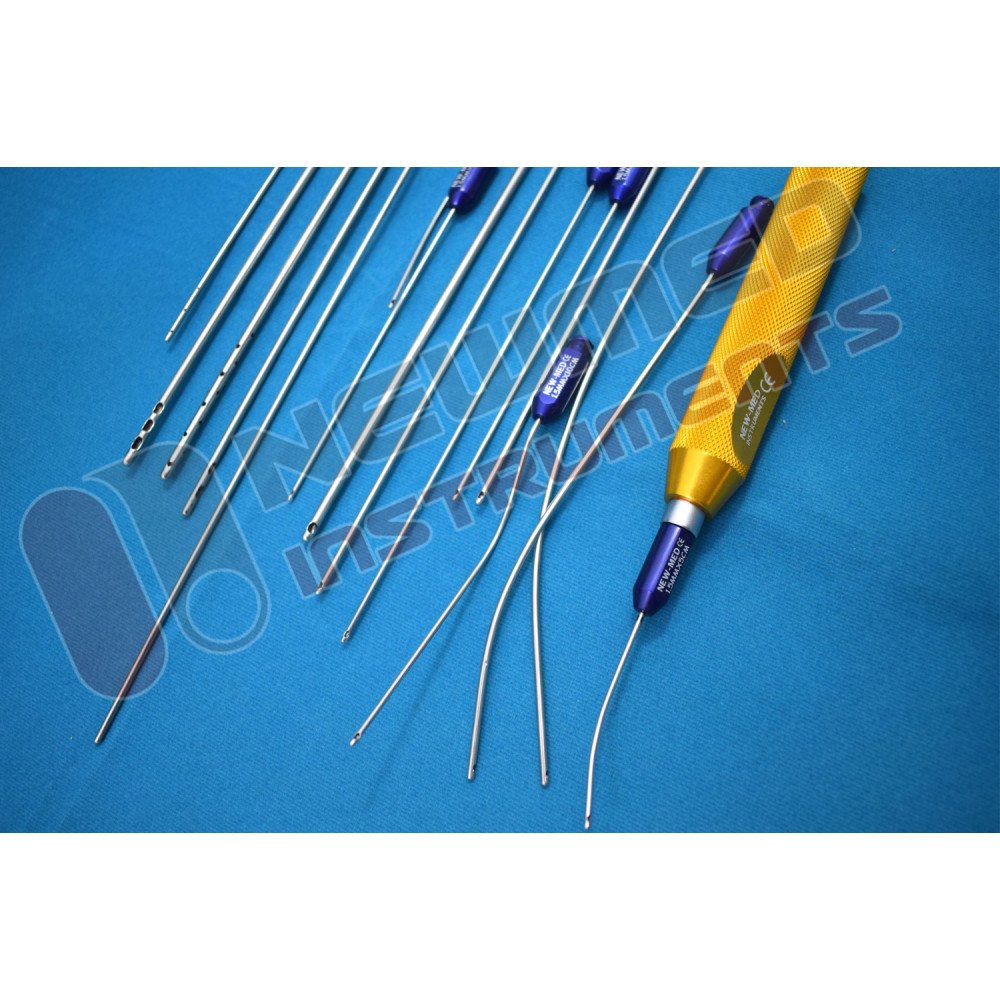 Fat Transfer Luer Lock Liposuction Cannula Set For Face - Breast - Buttocks