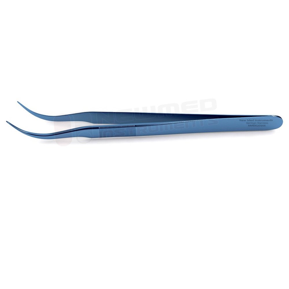 Titanium Swiss Jeweler's Forceps - Curved Fine Points