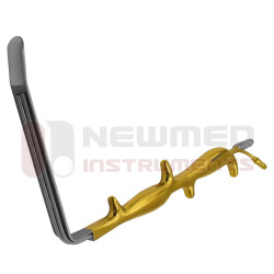 Afastador de aumento mamário de fibra ótica Tebbetts, cabo duplo, extremidade lisa Afastador de aumento mamário de fibra ótica Tebbetts, cabo duplo, extremidade lisa