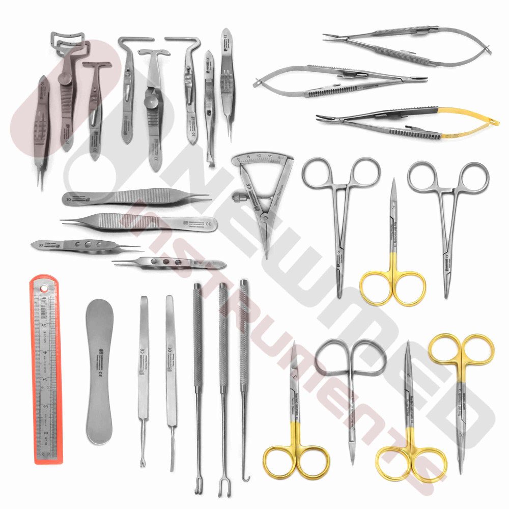 Blepharoplasty Instruments Set of 30 Pieces, Micro Eye Surgery Set