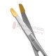 Solz Gold Tip Scissors - Curved Slight Bevel on Shank - Supercut Tungsten Carbide