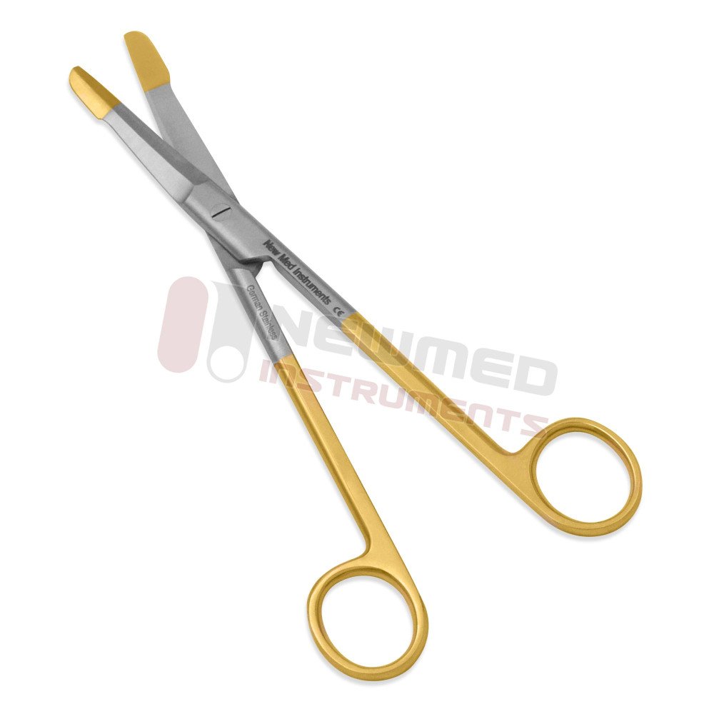 Solz Gold Tip Scissors - Curved Strong Double Beveled Blades