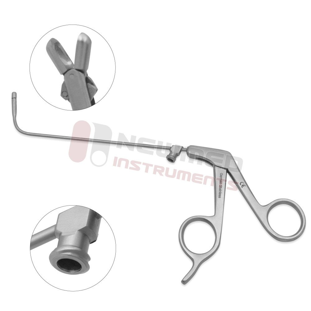 Sinus Giraffe Forceps, Double Action, Cupped, With Suction