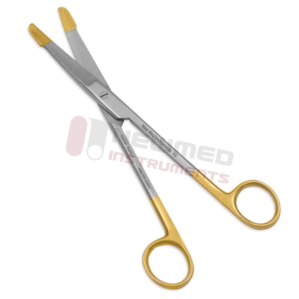 Solz Gold Tip Scissors - Curved Slight Bevel on Shank - Supercut Tungsten Carbide