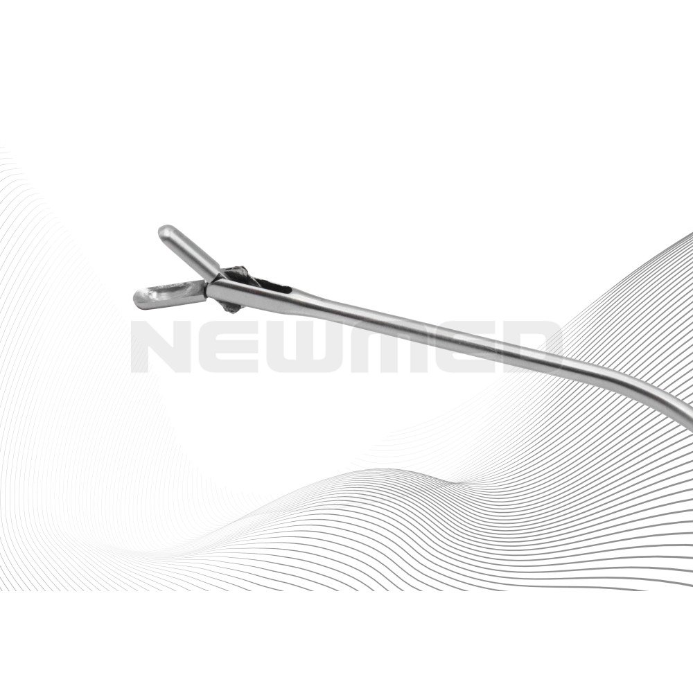 Laryngeal Forceps, Tubular Model curved oval cups 