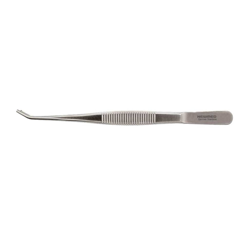 Microsurgical clamp applying forceps, flat handle, without lock