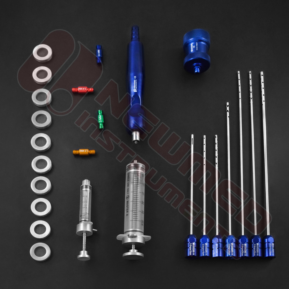 Neck Liposuction Cannula Set - Fat Harvesting Set from Neck & Face Neck Liposuction Cannula Set - Fat Harvesting Set from Neck & Face