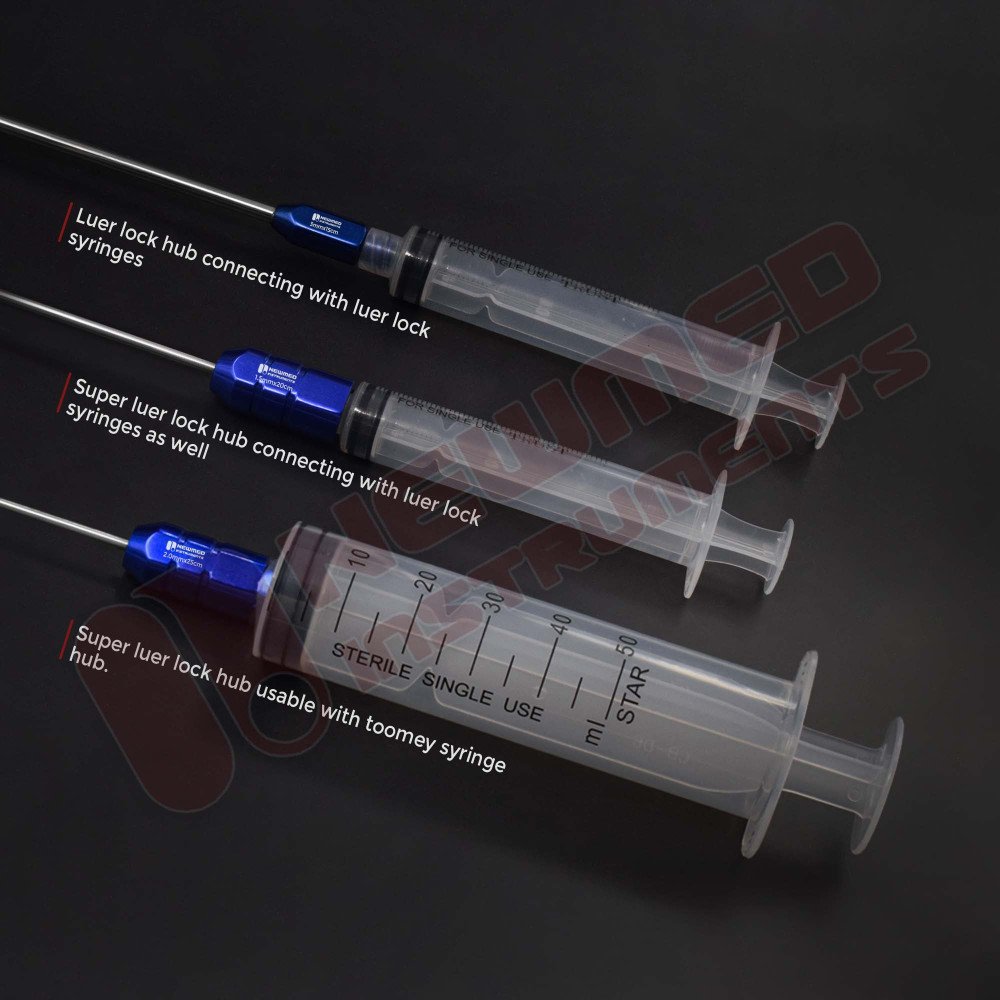 Six Port Spiral Fat Harvester Cannula - Luer Lock | New Med Instruments