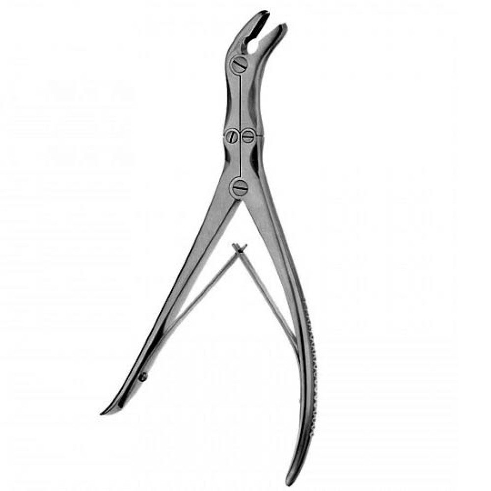 LEKSELL Rongeur Forceps, 13mm x 7mm, length 8-1/2in (21.6cm).