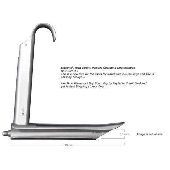 New-Med Parsons Operating Laryngoscope, Stainless Steel