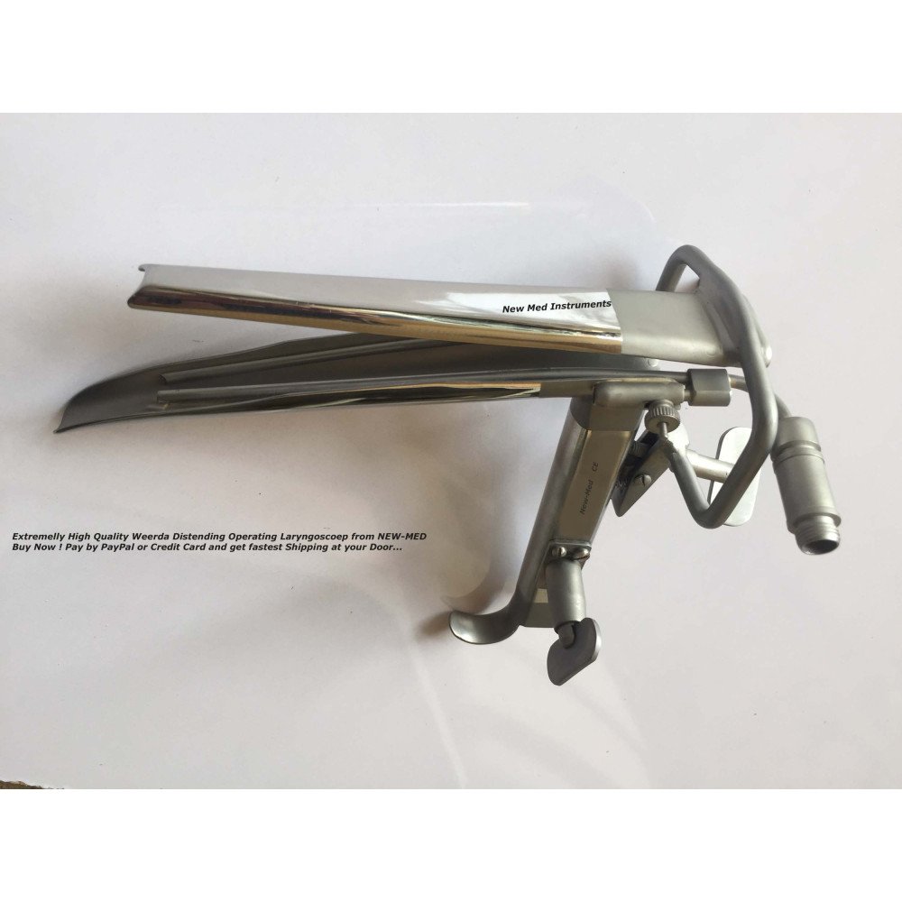 Weerda Distending Operating Fiber Optics Laryngoscope With Injection Cannula and Suction Tube