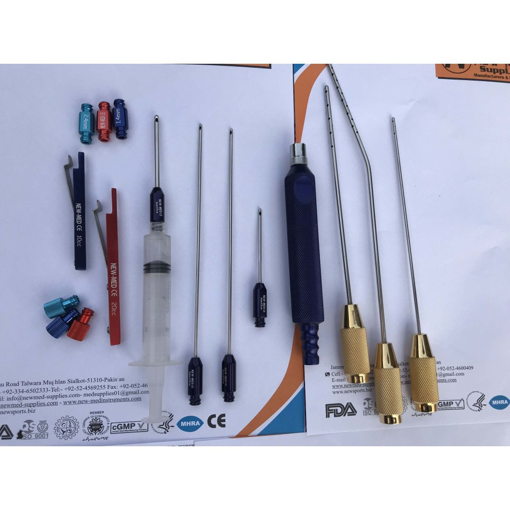 Neck Liposuction Cannula Set - Complete Kit