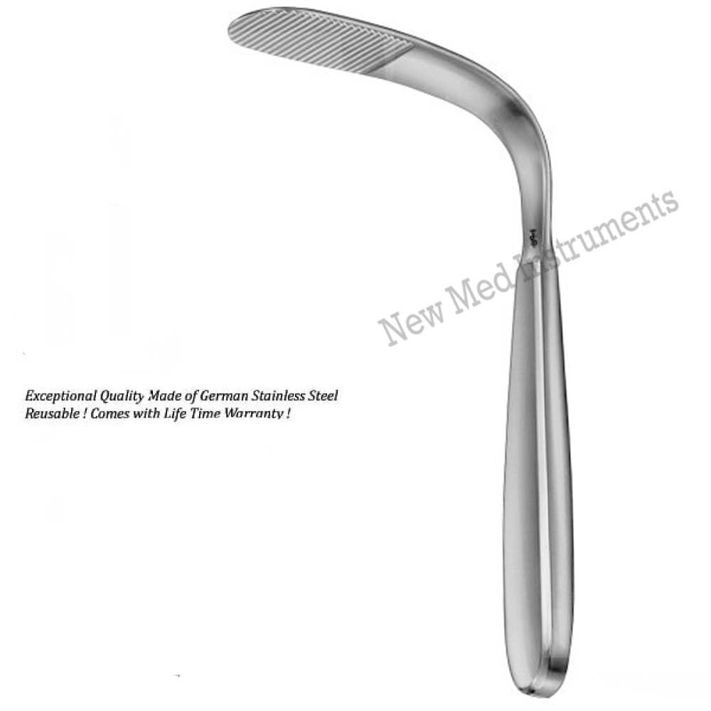 Tobold tongue depressor-right angle/handle 25mm,80mm shaft length, Stainless Steel