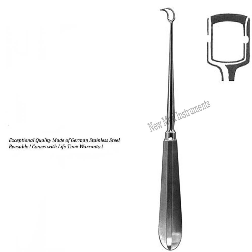 Vogel adenoid curettes  21.5cm,8mm, Stainless Steel