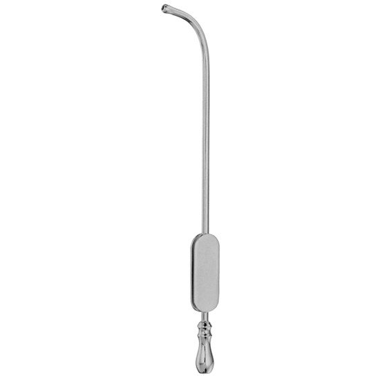 Antrum Suction Tube, Curved, 5.6" Length, Reusable Stainless Steel