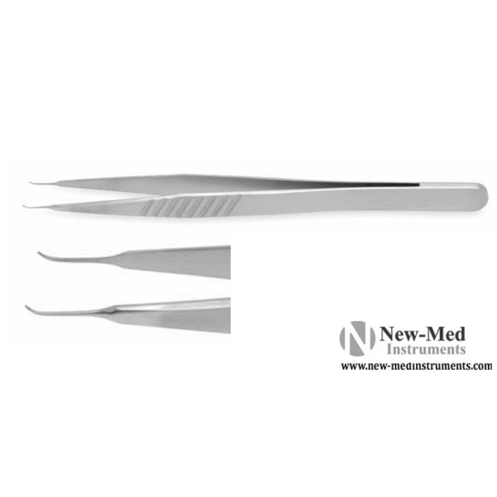 Ultra Fine Vessel Dilator Angled, 13.5cm, Curved Tips, 0.2mm Tips, Stainless Steel