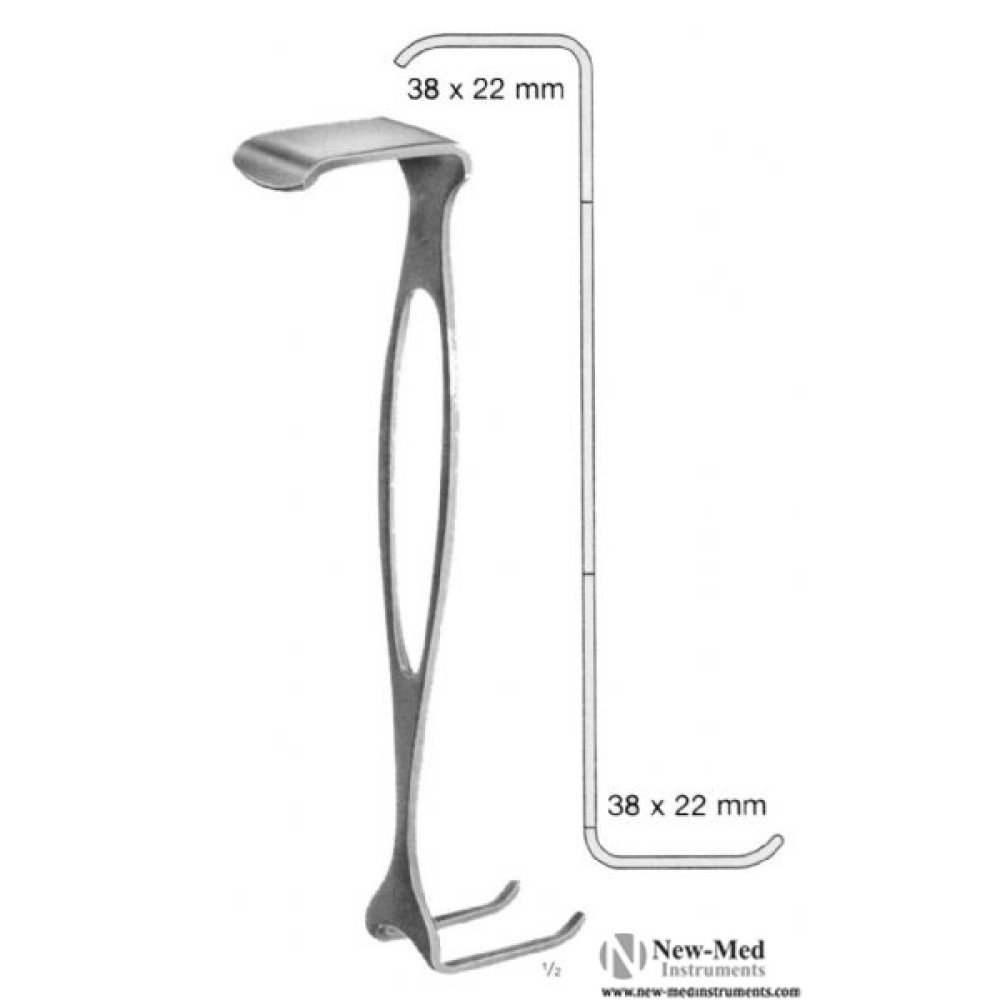 Czerny Retractor Double Ended, Stainless Steel, 17.5cm, 38x22mm