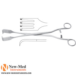 Pinça Pratt Tenaculum, 26,5 cm, aço inoxidável Pinça Pratt Tenaculum, 26,5 cm, aço inoxidável