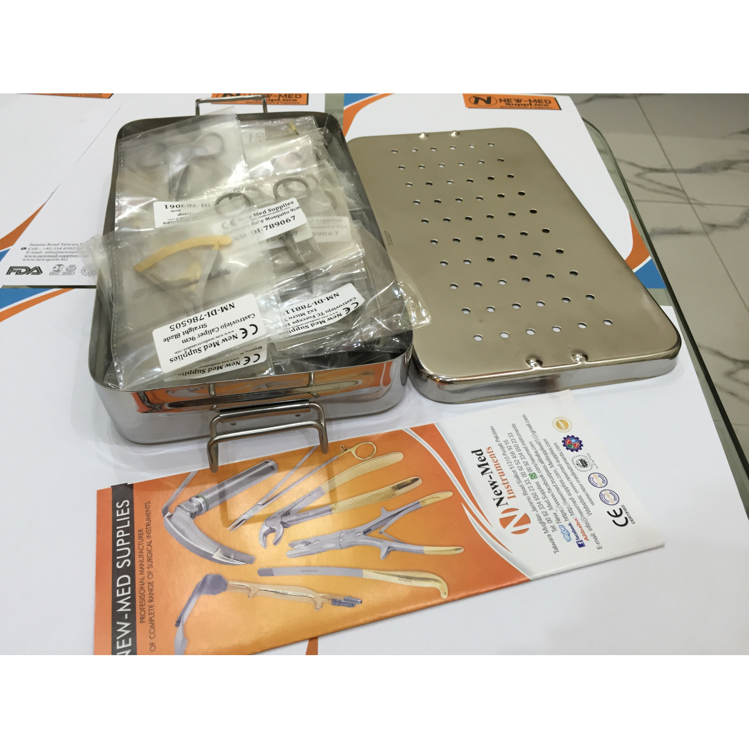 Orginisation Box Instruments Stainless Steel Sterilization Tray - Sterilization Box | New Med ...