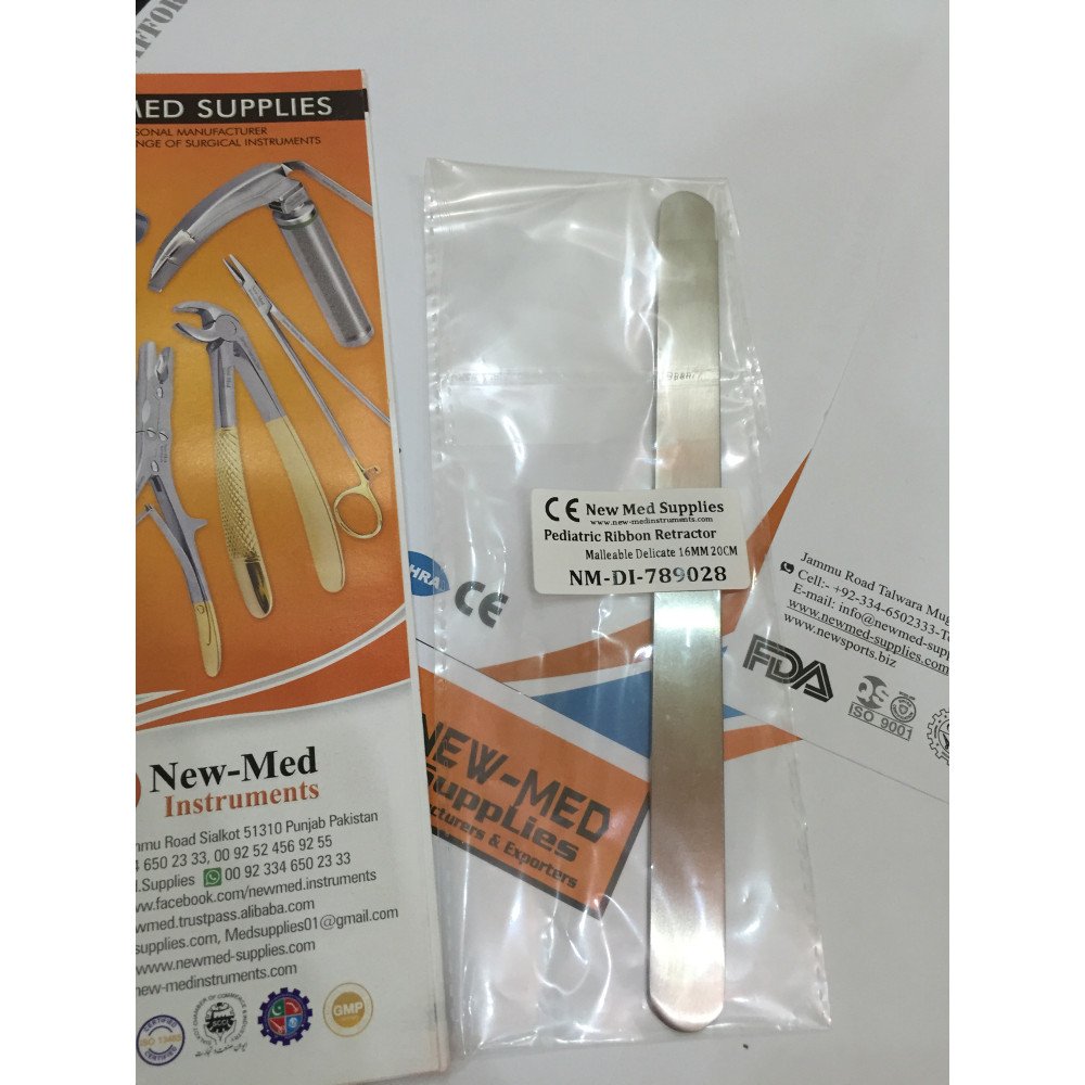 Pediatric Ribbon Retractor, Malleable , Delicate