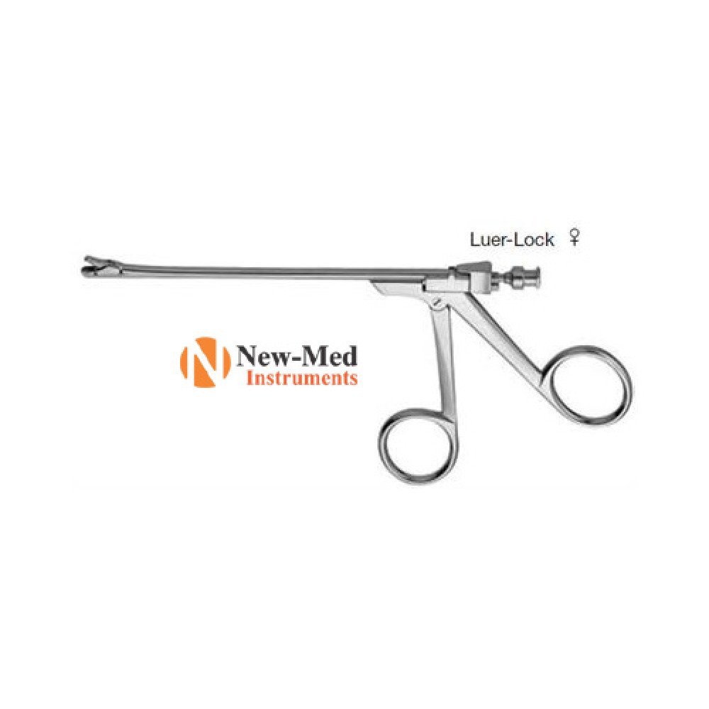 Grasping nasal forceps with central suction and guide leur lock, 10cm