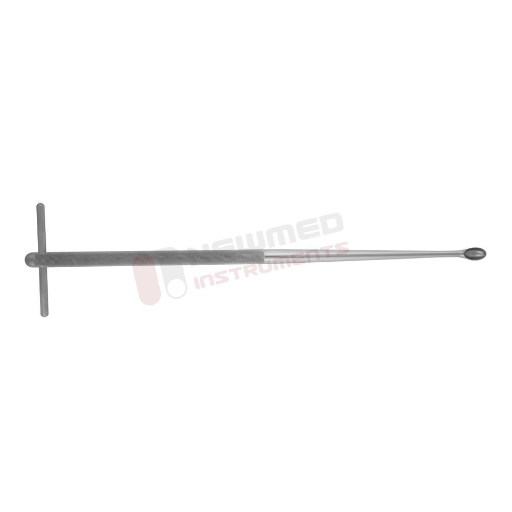 Bone Curette Straight Knurled T Handle